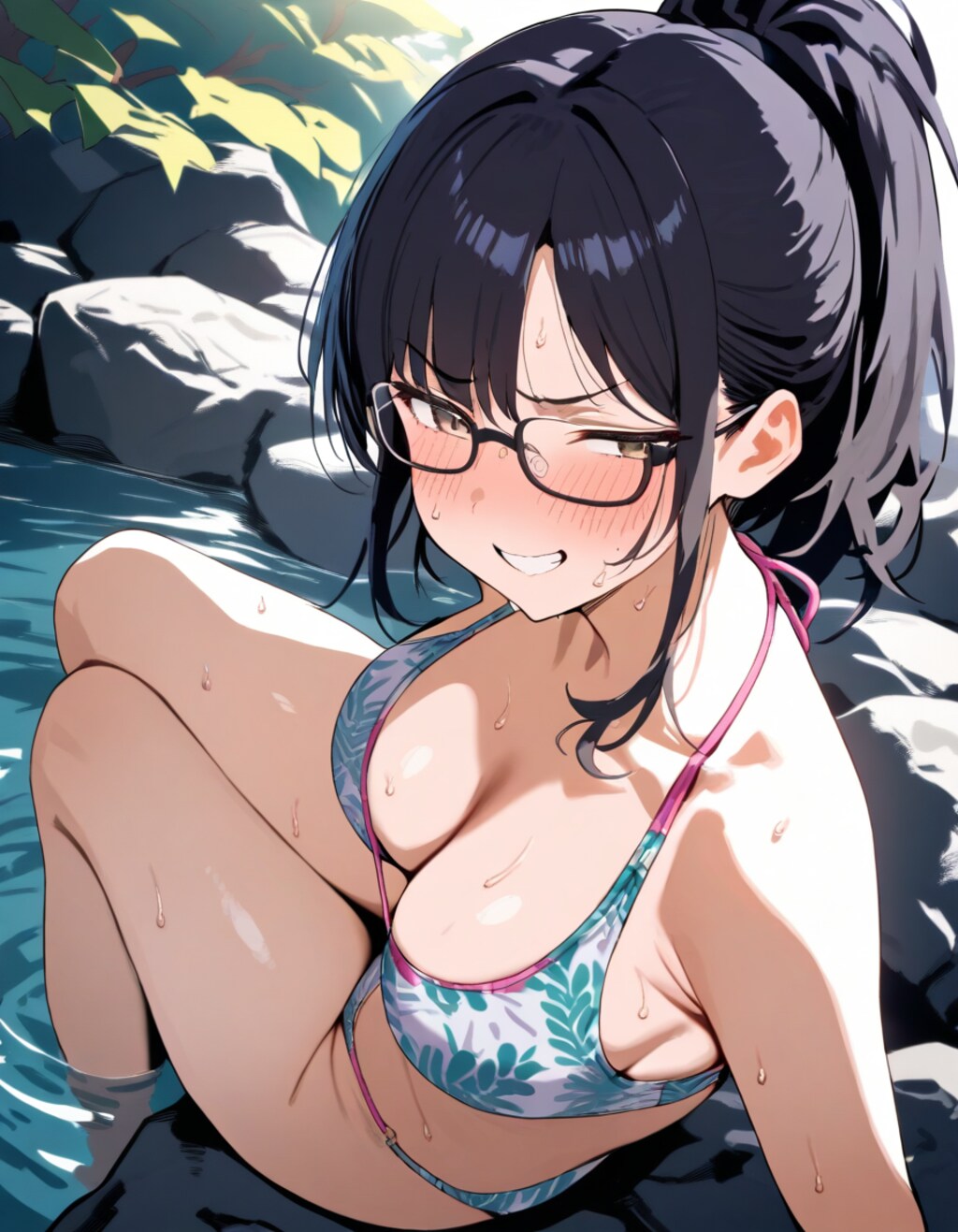 水着の柄、素材、カッティング研究（Opt.1）