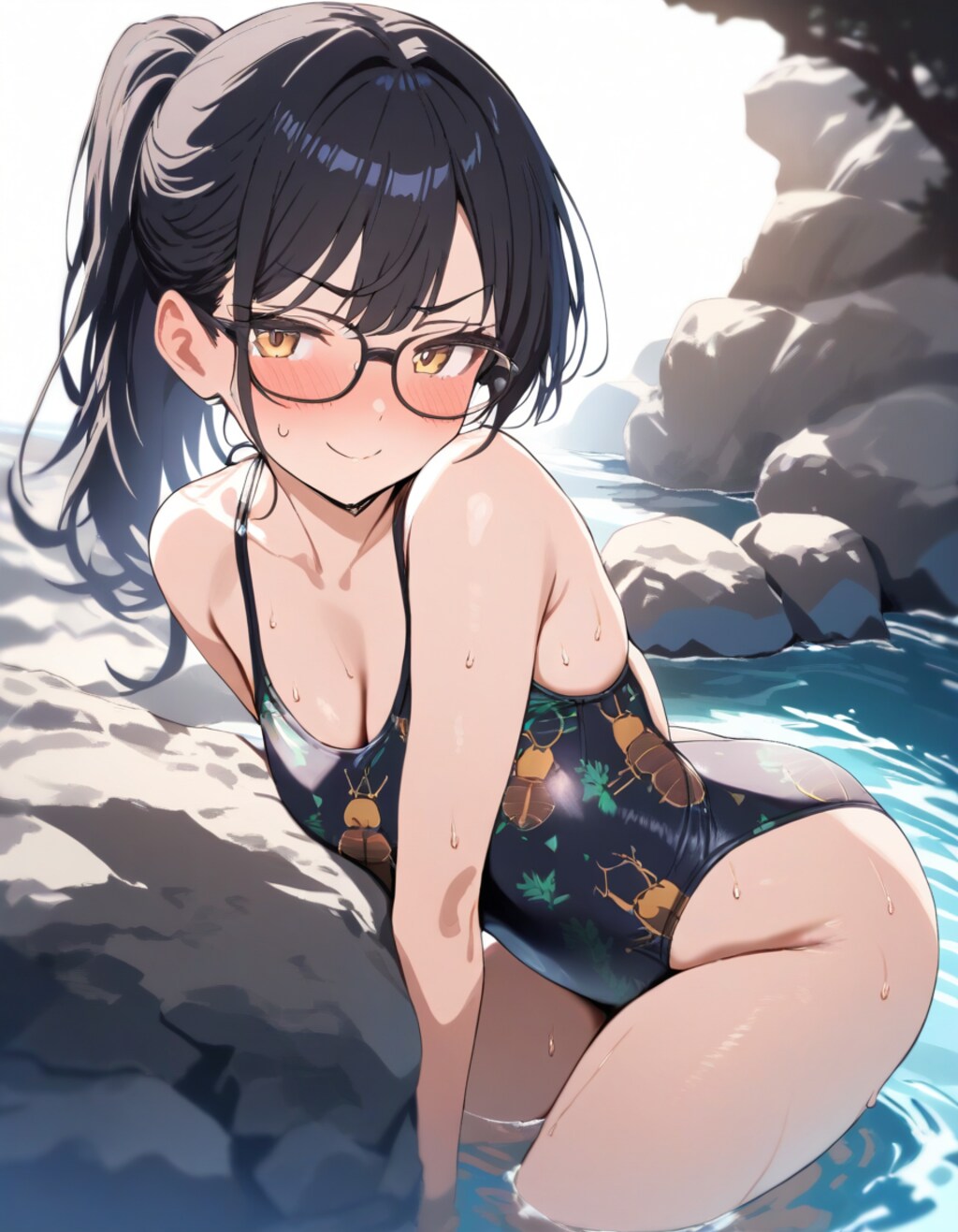 水着の柄、素材、カッティング研究（Opt.1）