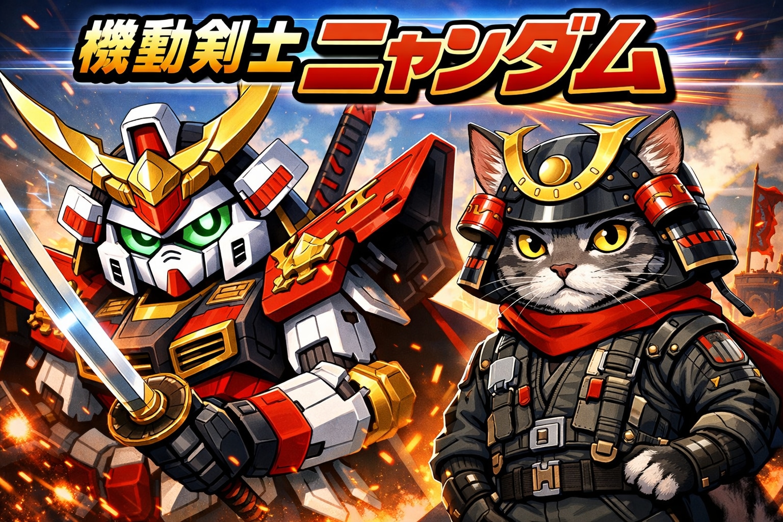 機動剣士ニャンダム | の人気AIイラスト・グラビア