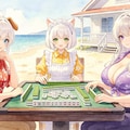 海の家で麻雀！ 4枚目