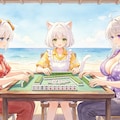 海の家で麻雀！ 3枚目