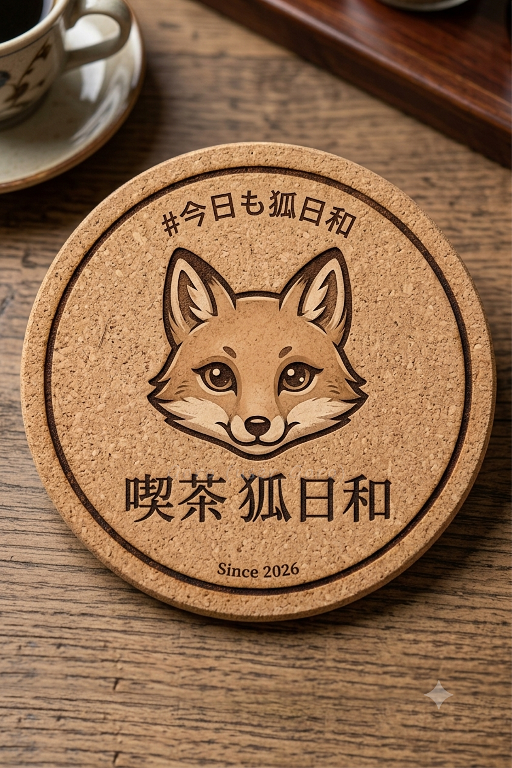ロゴ、喫茶狐日和
