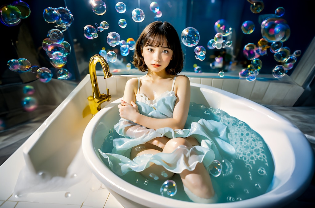 シャボンとバス