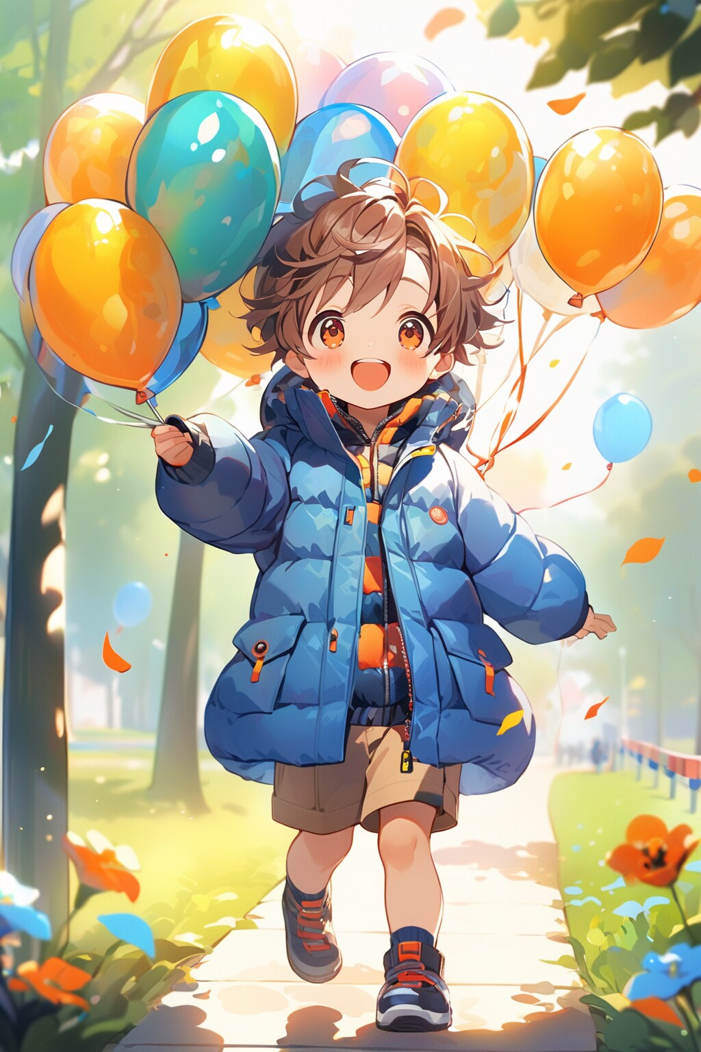 風船の男の子 4歳