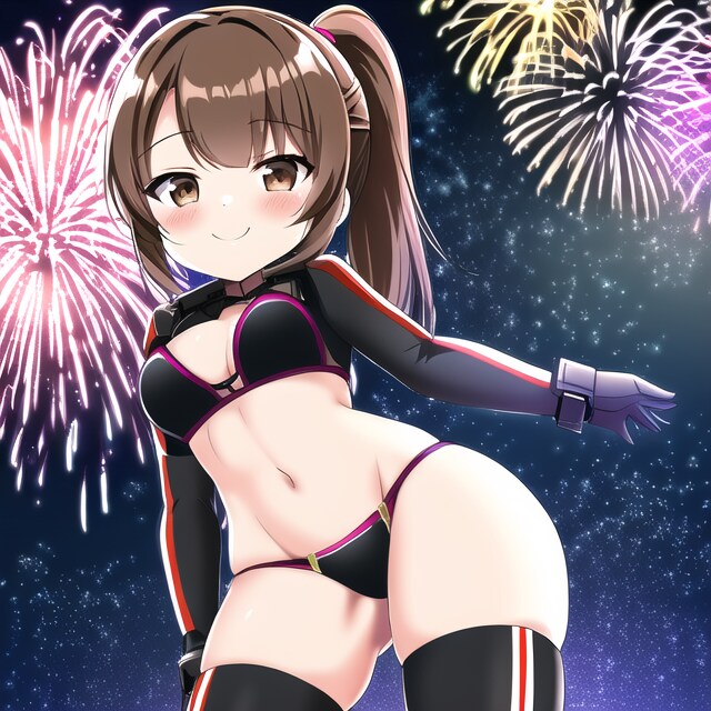 花火とビキニアーマー