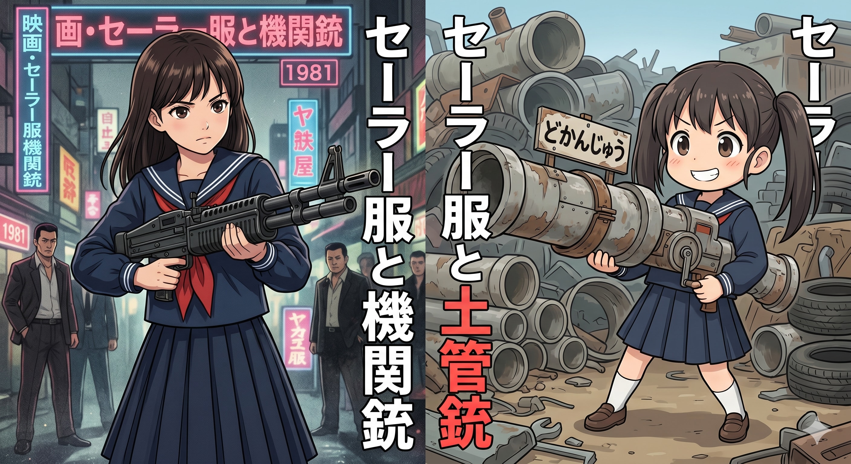 セーラー服ときかんじゅう→セーラー服とどかんじゅう