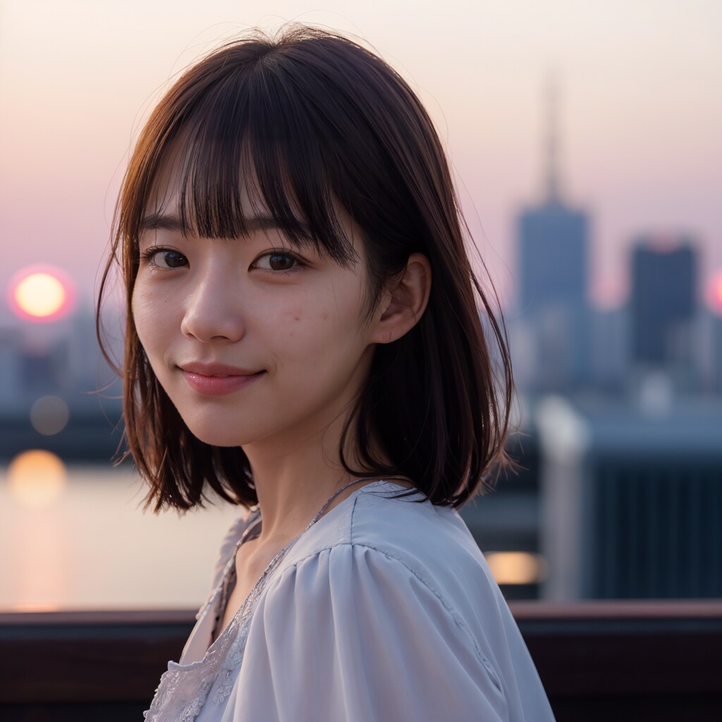 夕焼けフェイスショット No.6