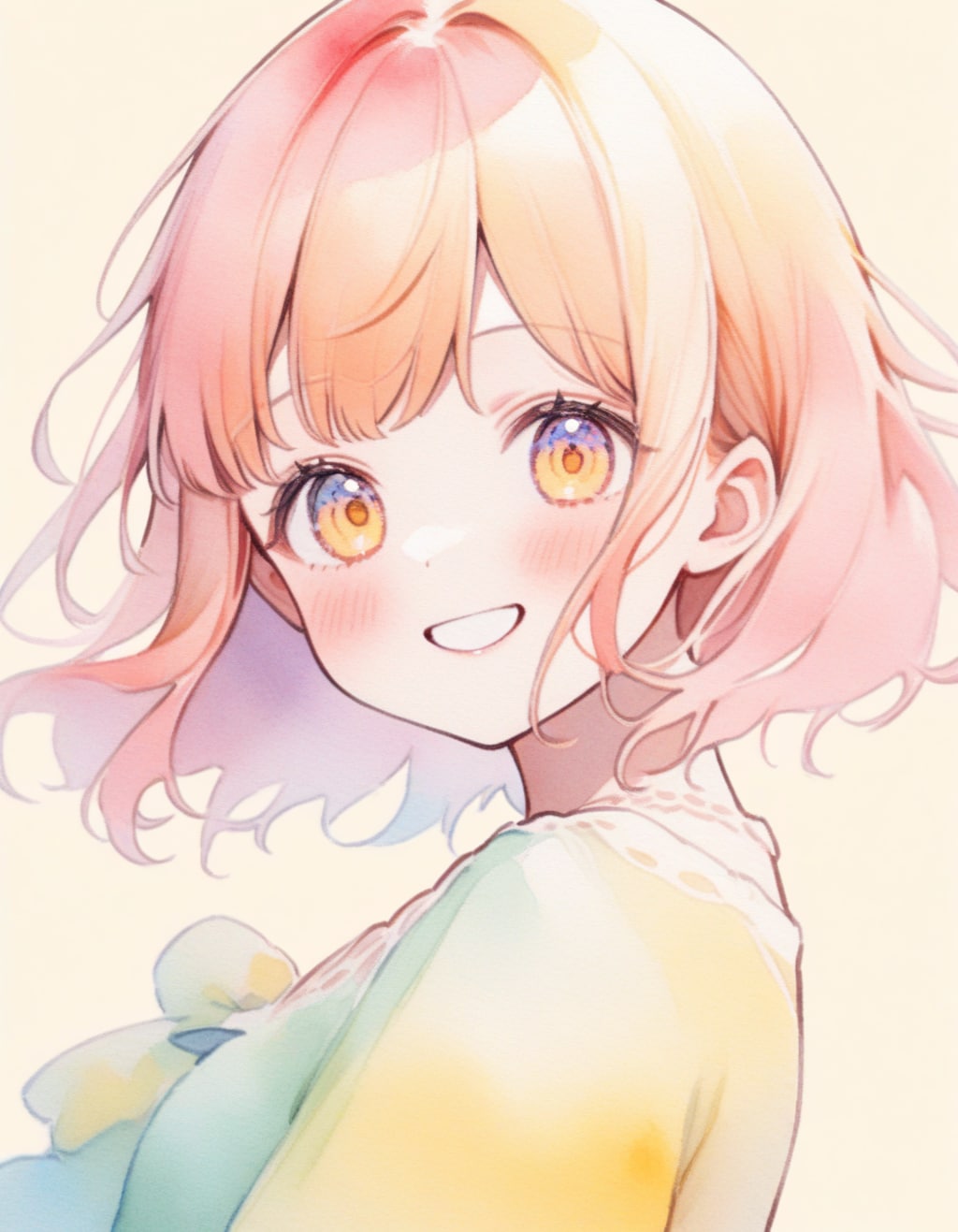 パステル水彩画