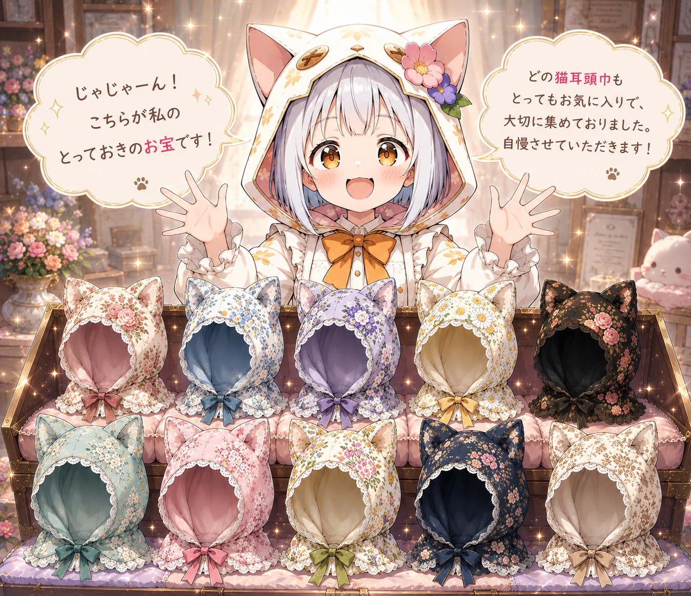 自慢の頭巾