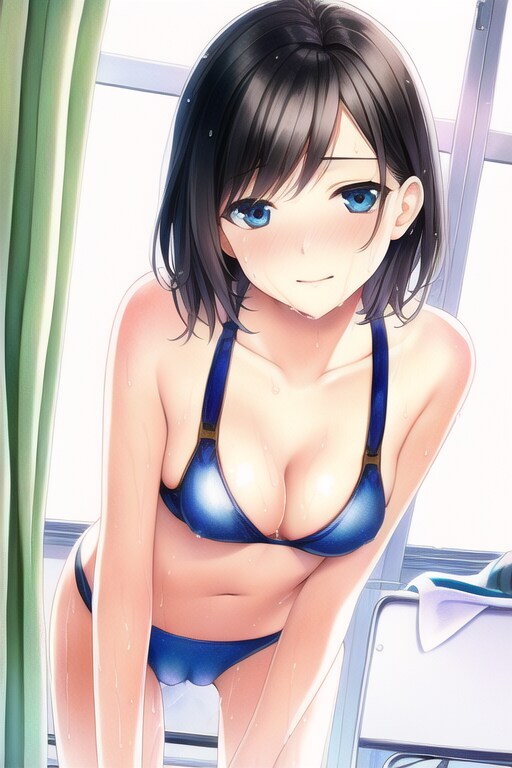 「やっぱりこんな水着恥ずかしすぎて・・・」