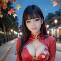 チャイナドレスの美女 2枚目