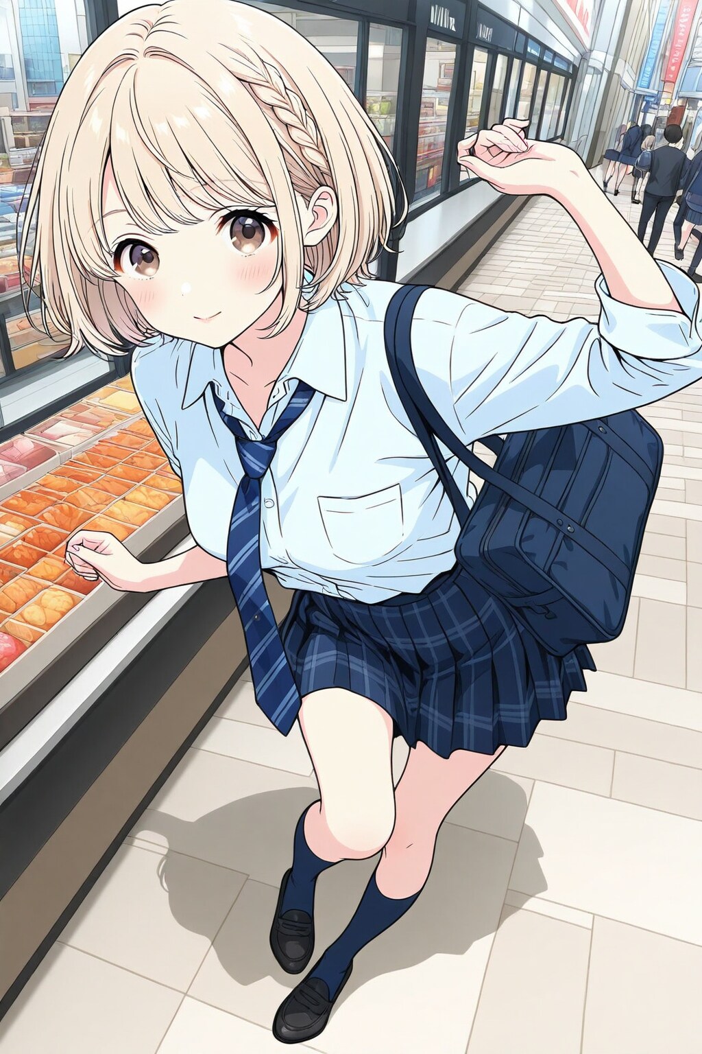 ベージュ髪の学生【BEHIMOTH】 | の人気AIイラスト・グラビア