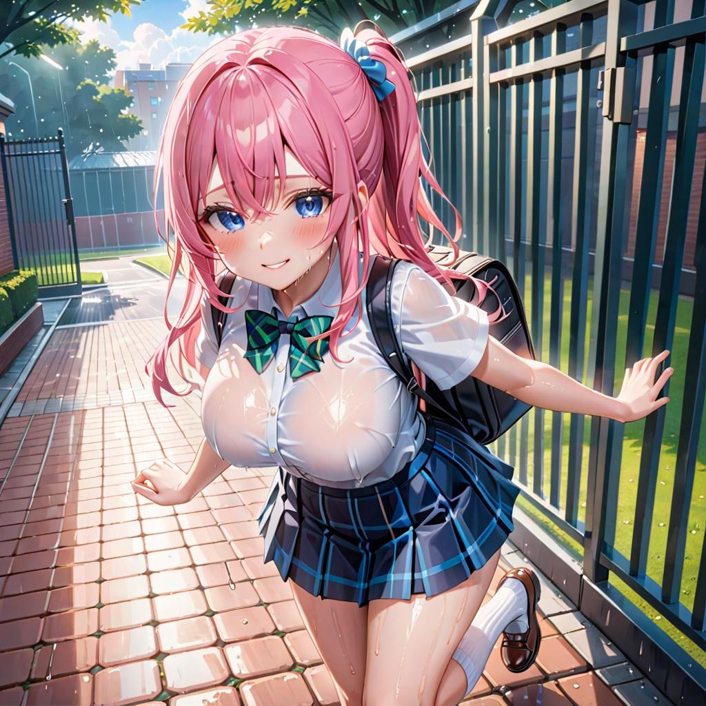 通り雨と通学中のあの娘