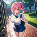 通り雨と通学中のあの娘 4枚目