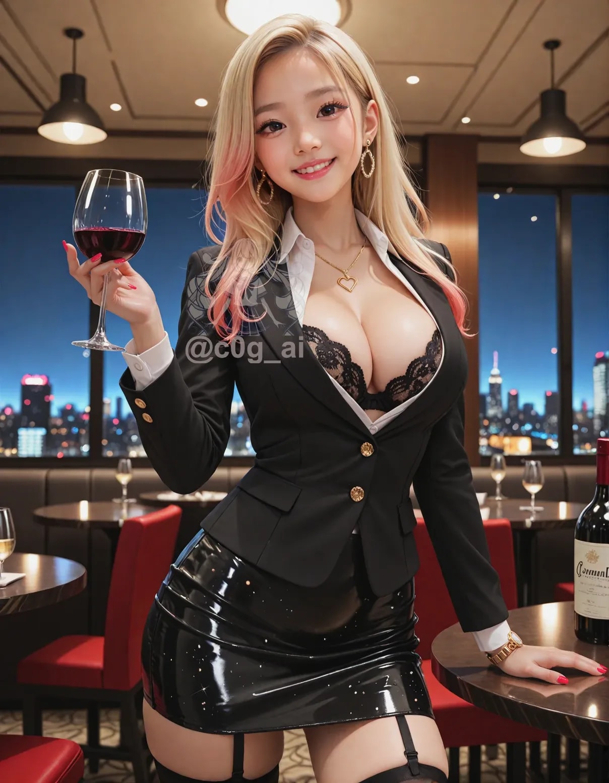 夜の職業体験をしている秘書ギャル夏姫