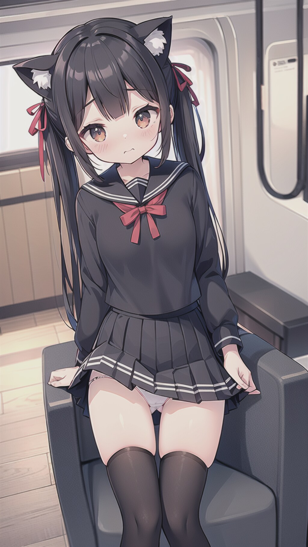 スカート、みぢかすぎだよぉ。。