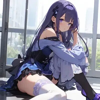 座る