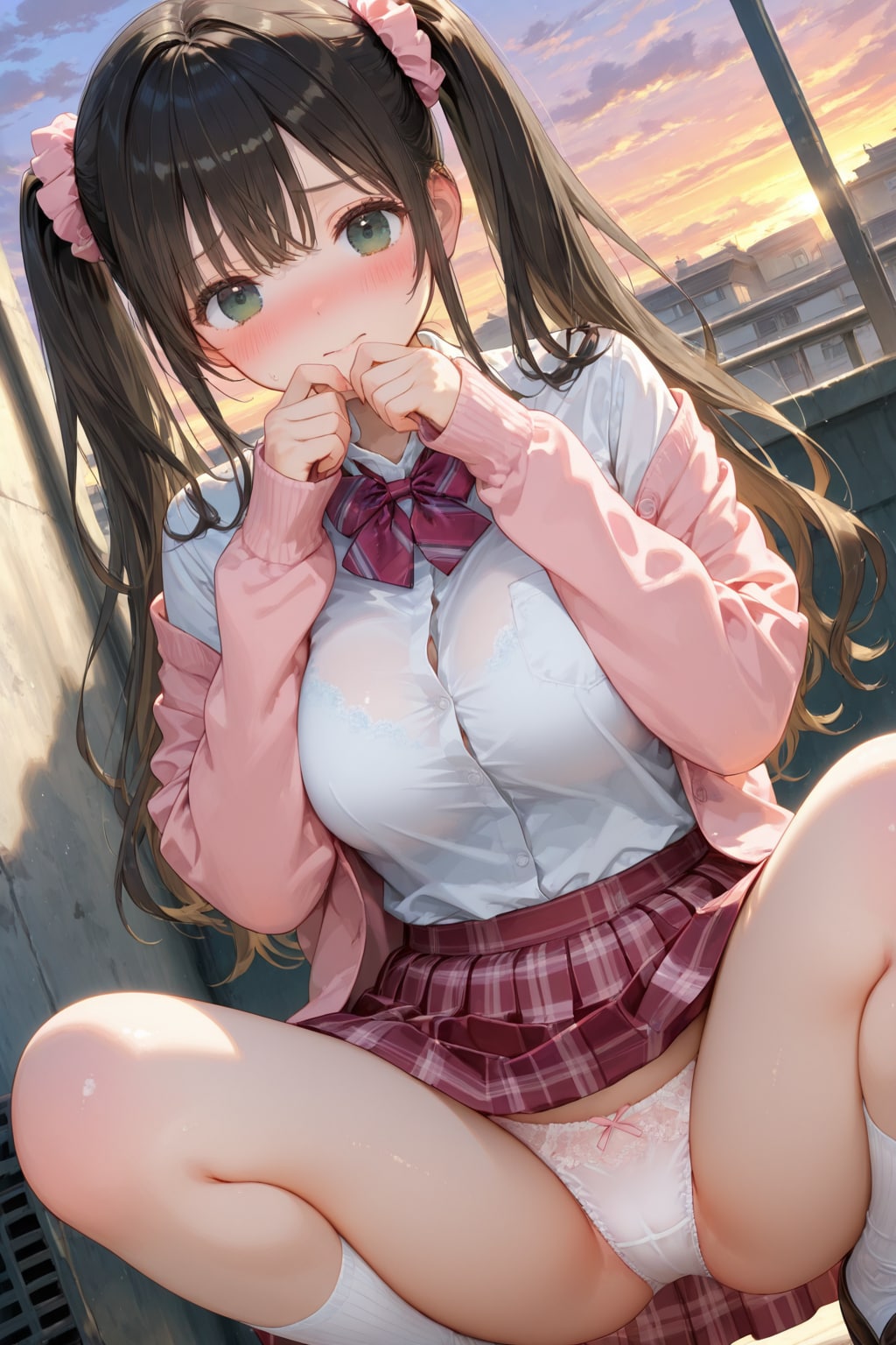 大人しそうなロリ顔して放尿鑑賞でお小遣いを稼ぐけしからん女子高生にオジサンが肉棒制裁する