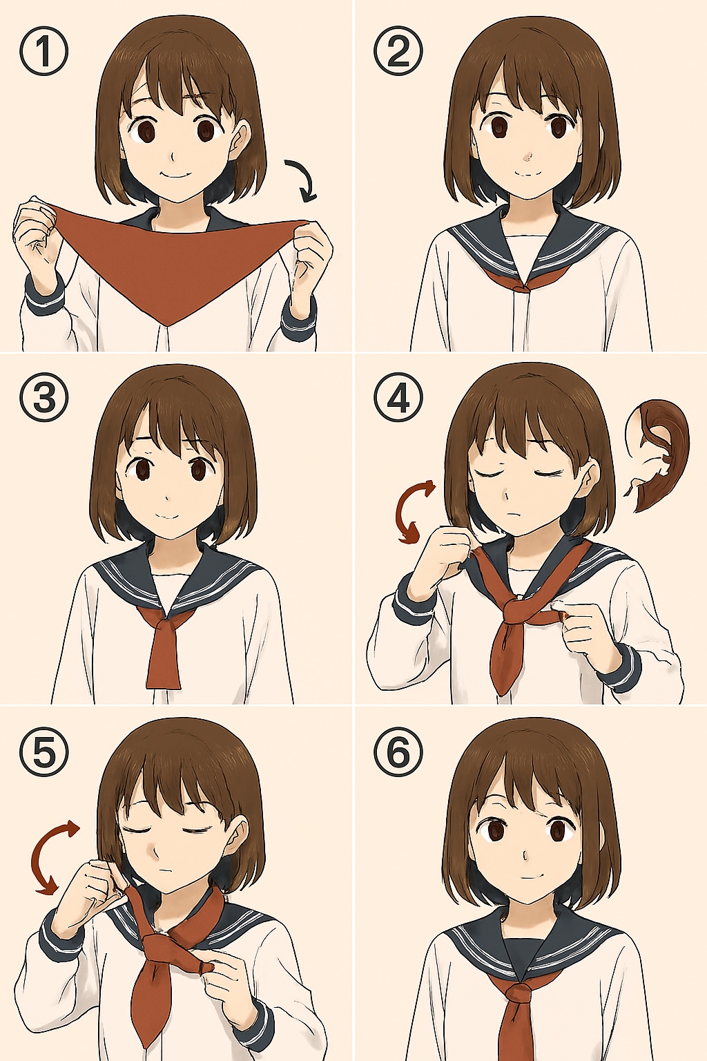 三角タイの結び方