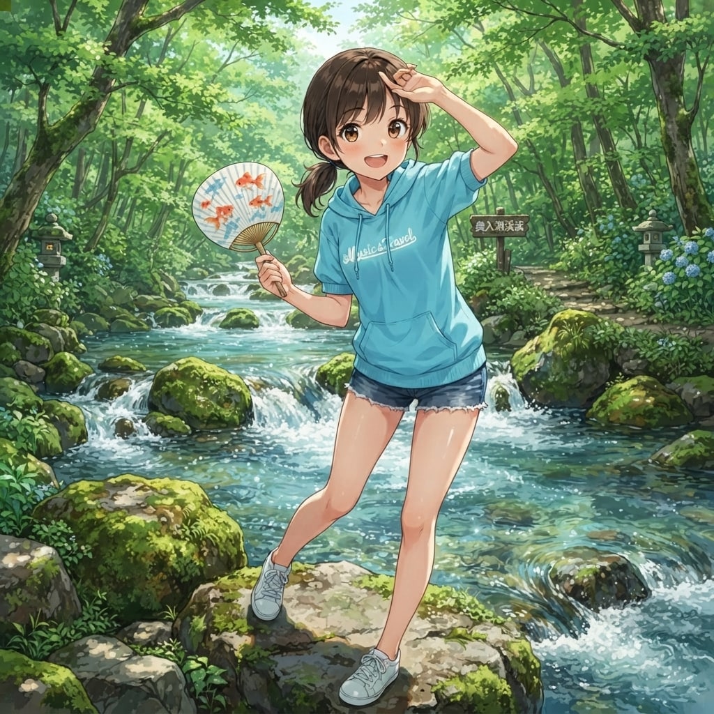 青森県：奥入瀬渓流（×）