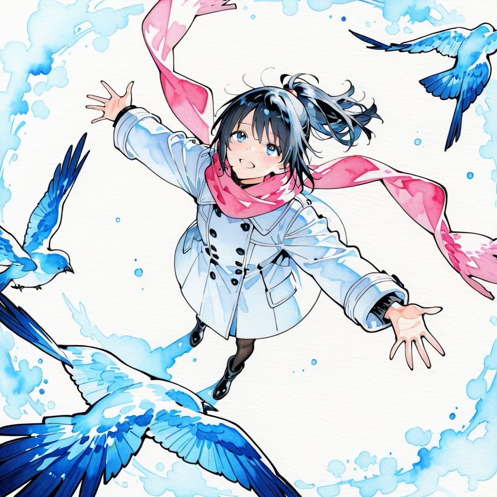 両手を大きく広げて | の人気AIイラスト・グラビア