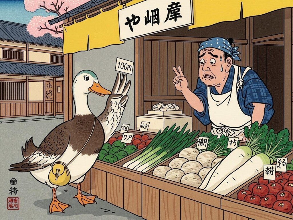 カモが値切ってくる