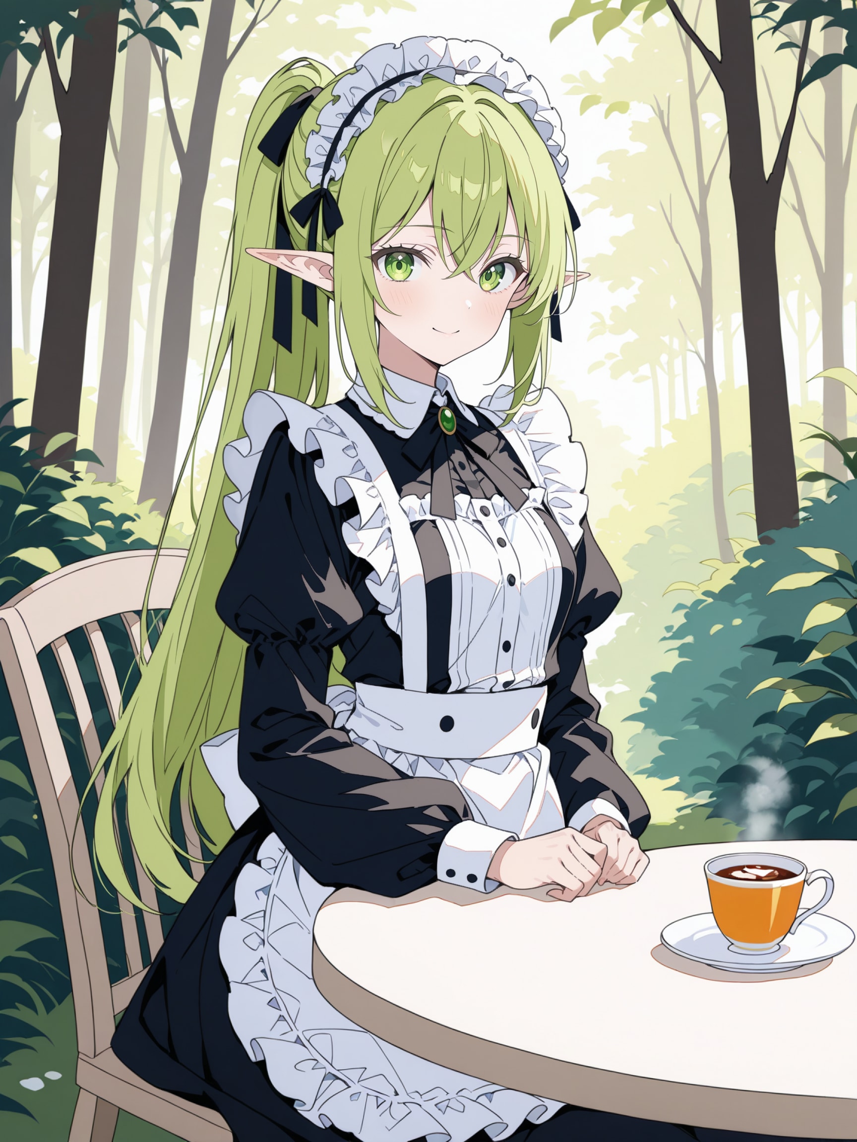 今日のエルフの森のカフェ | の人気AIイラスト・グラビア