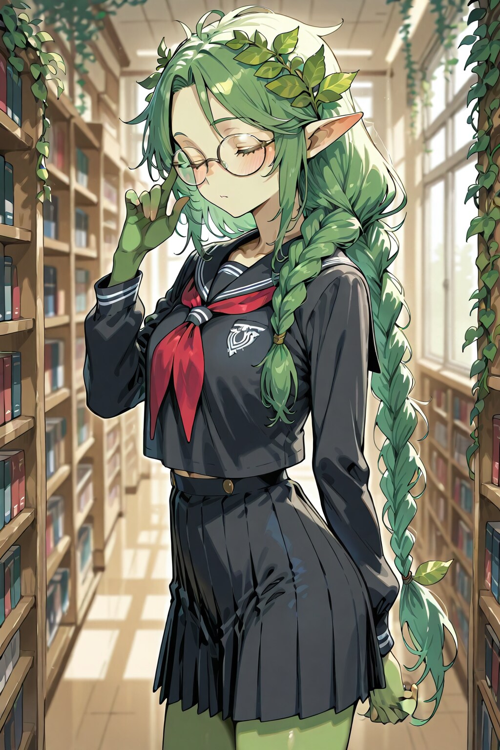 DRYADちゃんも眼鏡三つ編み