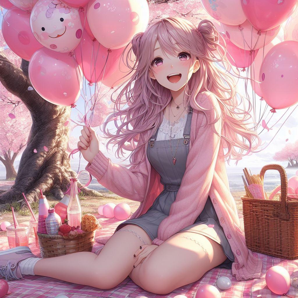 この風船? 場所取りは暇だから風船で遊んでたの♡