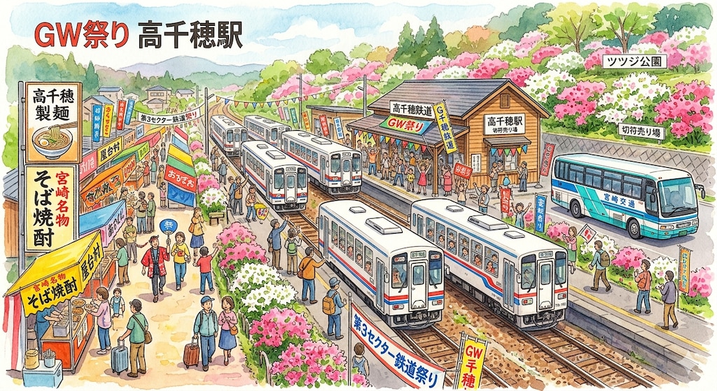 GW祭り（高千穂駅）