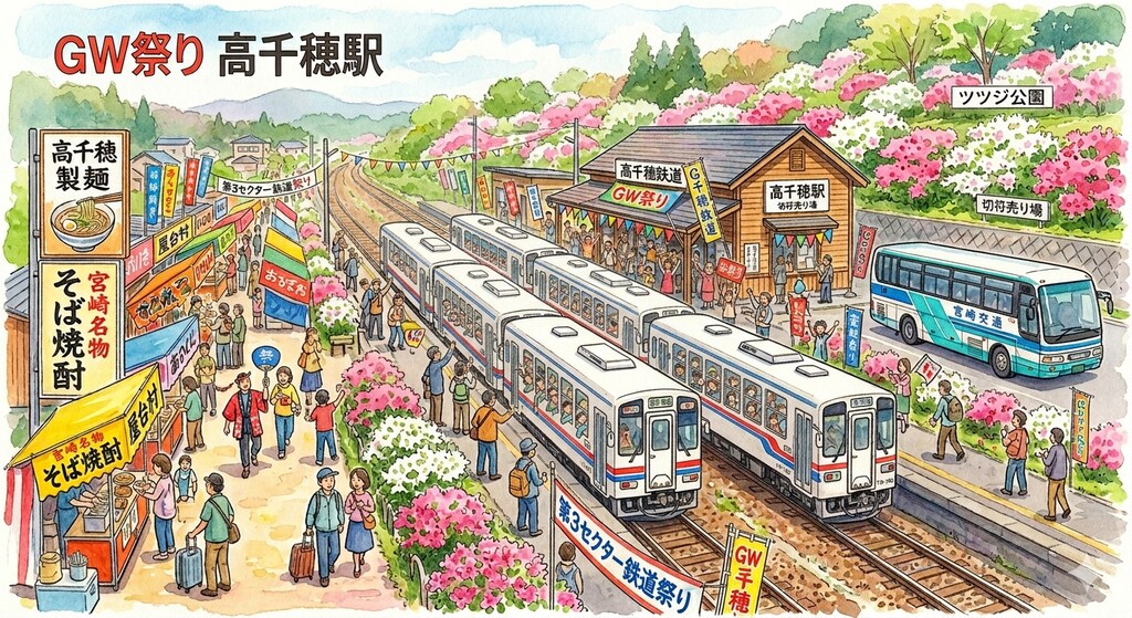GW祭り（高千穂駅）