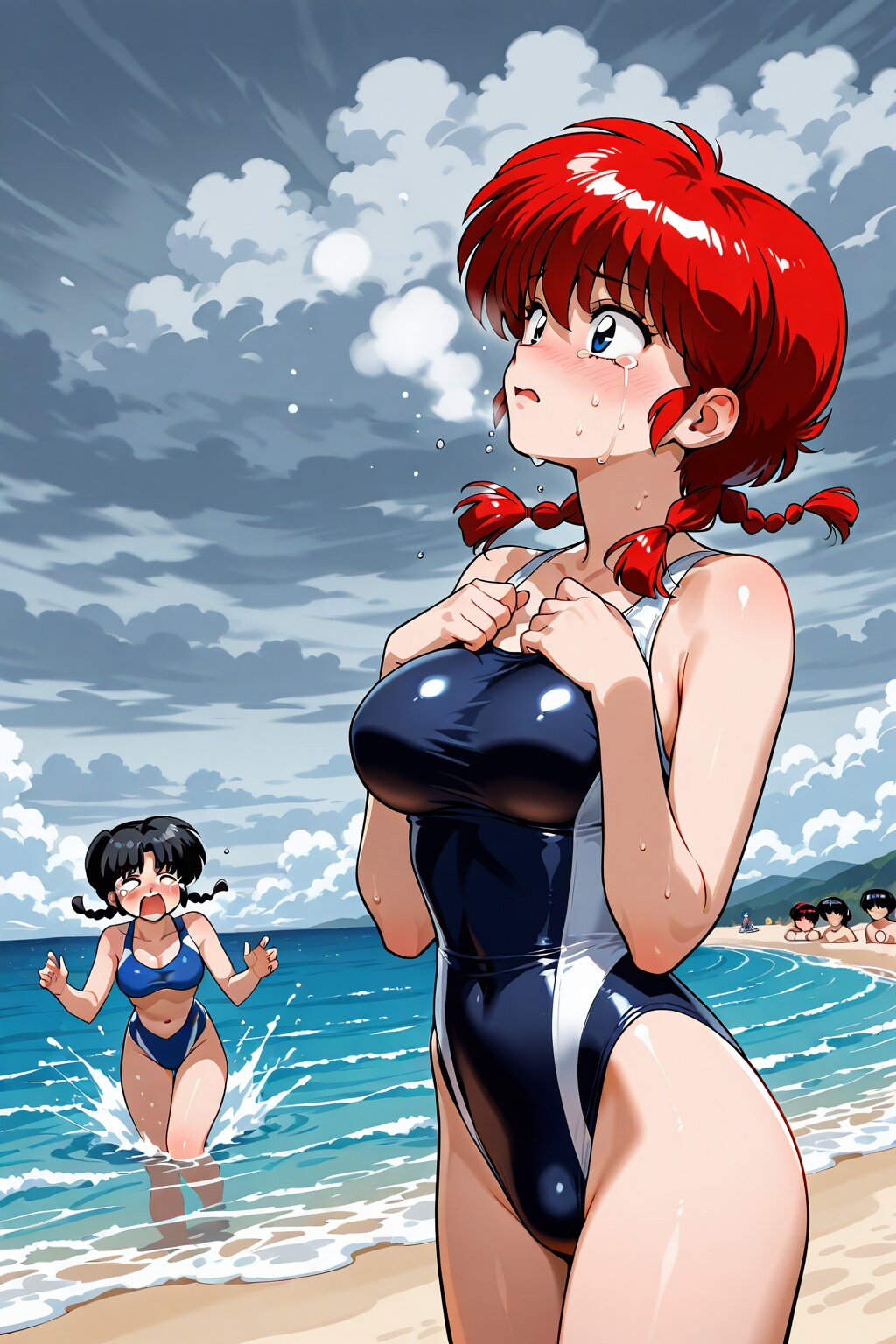 海練で泣く2