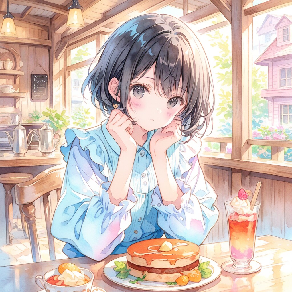 カフェのひと時26 | の人気AIイラスト・グラビア