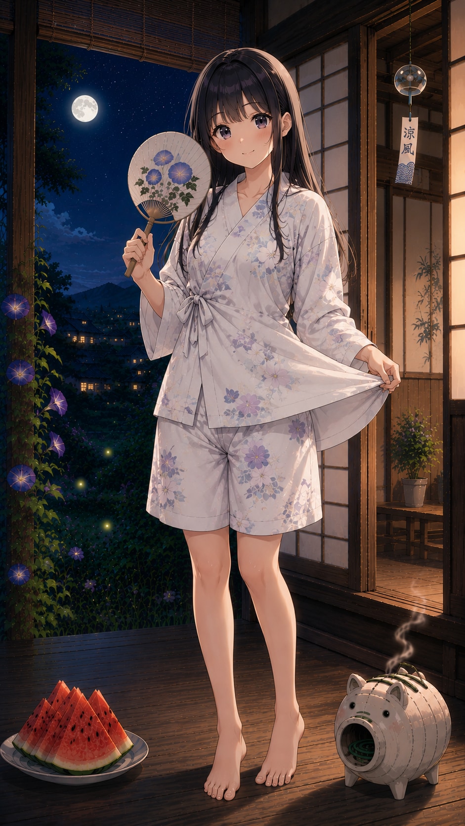 縁側の少女