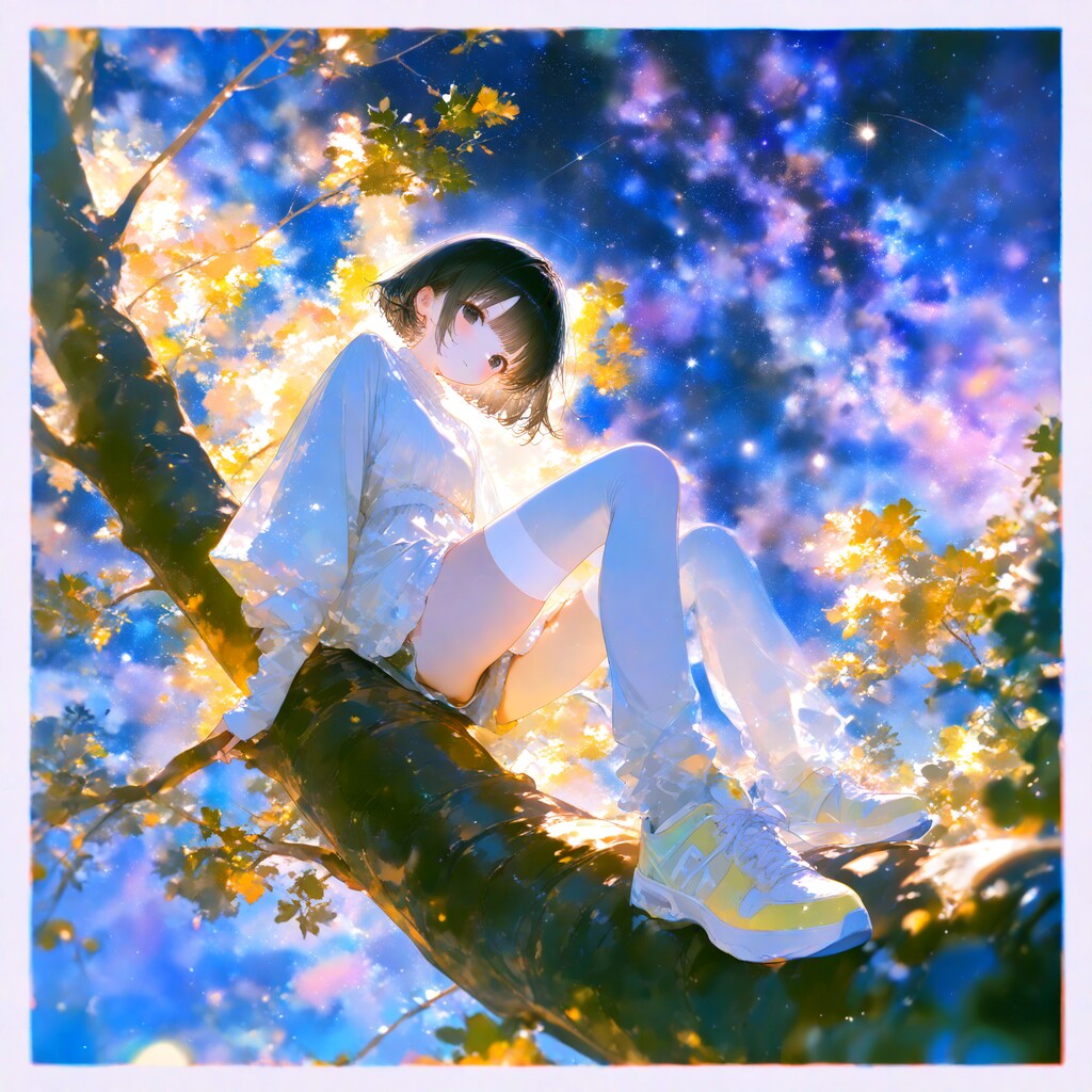 宇宙の下で