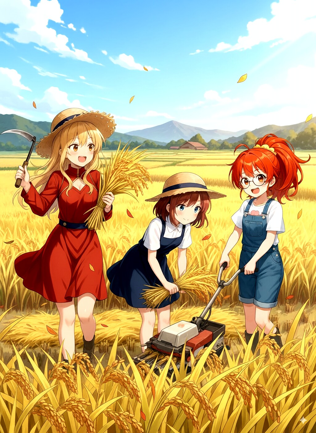 いくすんさんの蓮華ちゃんと秋の収穫だべ