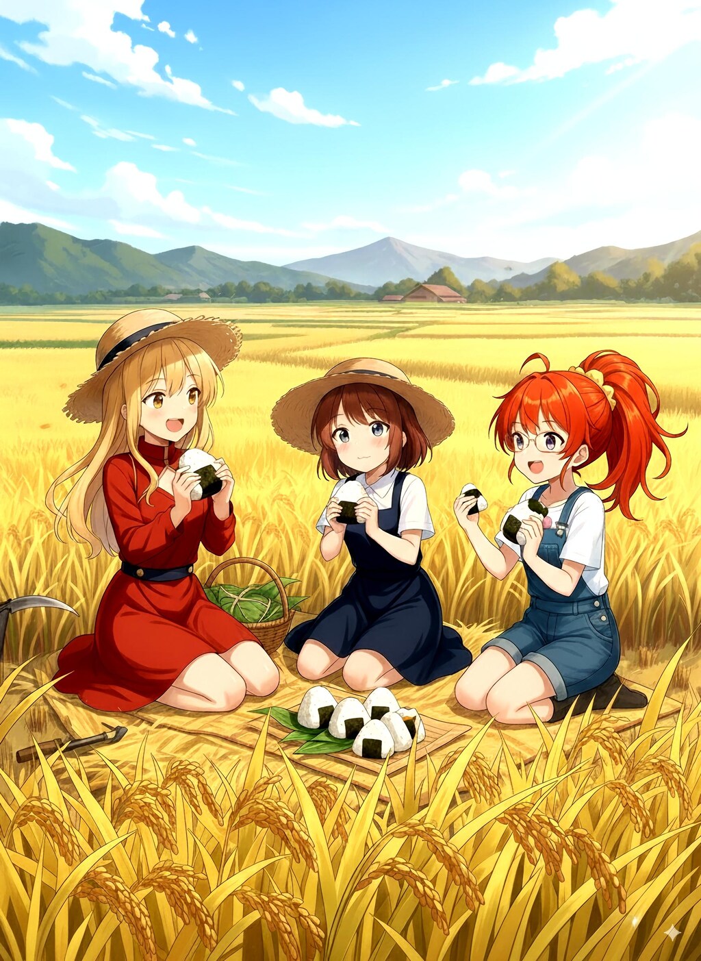 いくすんさんの蓮華ちゃんと秋の収穫だべ