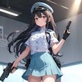 女子警官の銃持ち画像試作1 2枚目