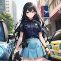 女子警官の銃持ち画像試作1 3枚目