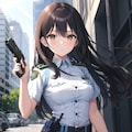 女子警官の銃持ち画像試作1 10枚目