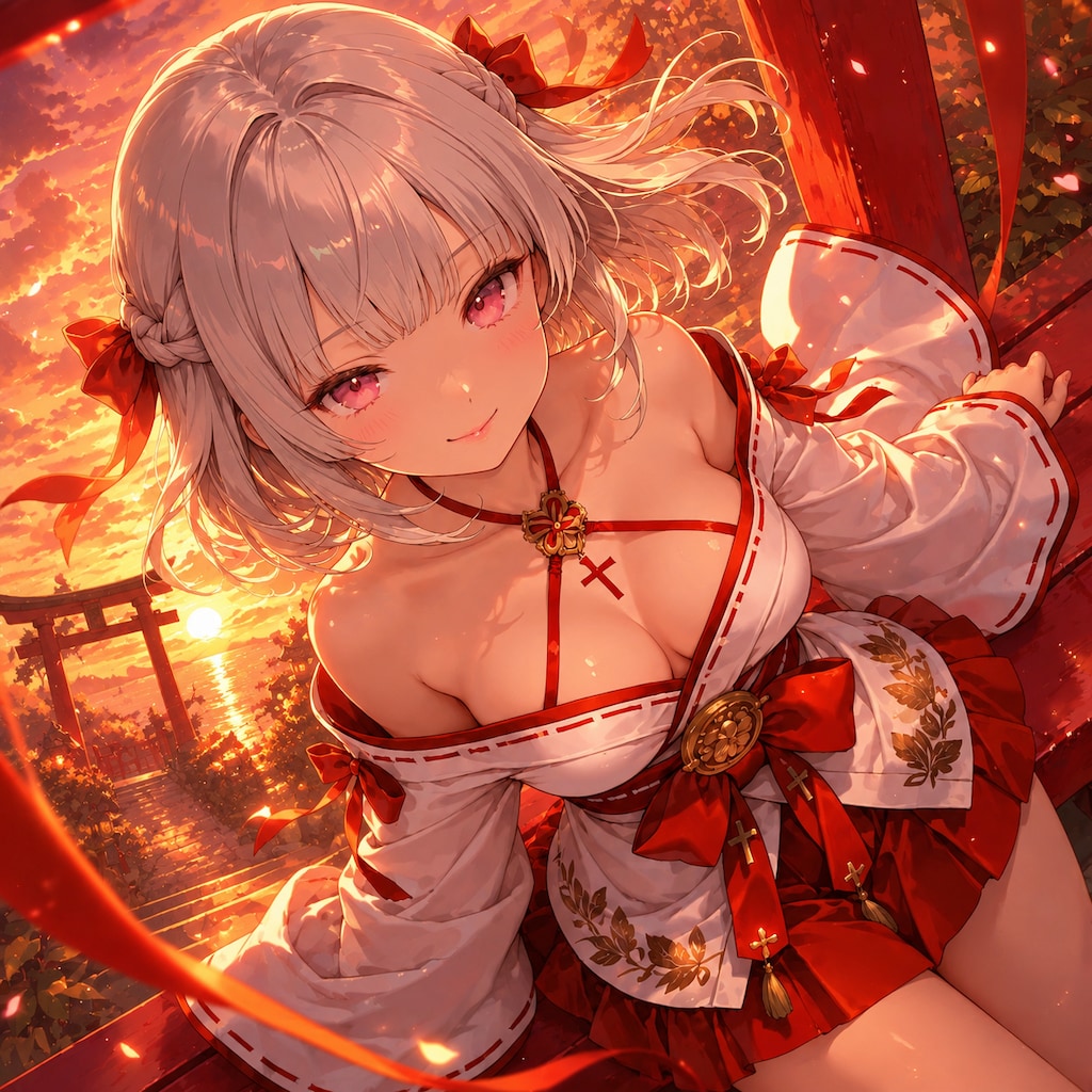 夕焼け巫女