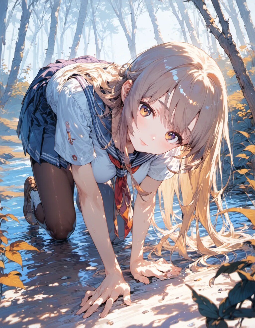 Sailor Girl's Forest Discovery