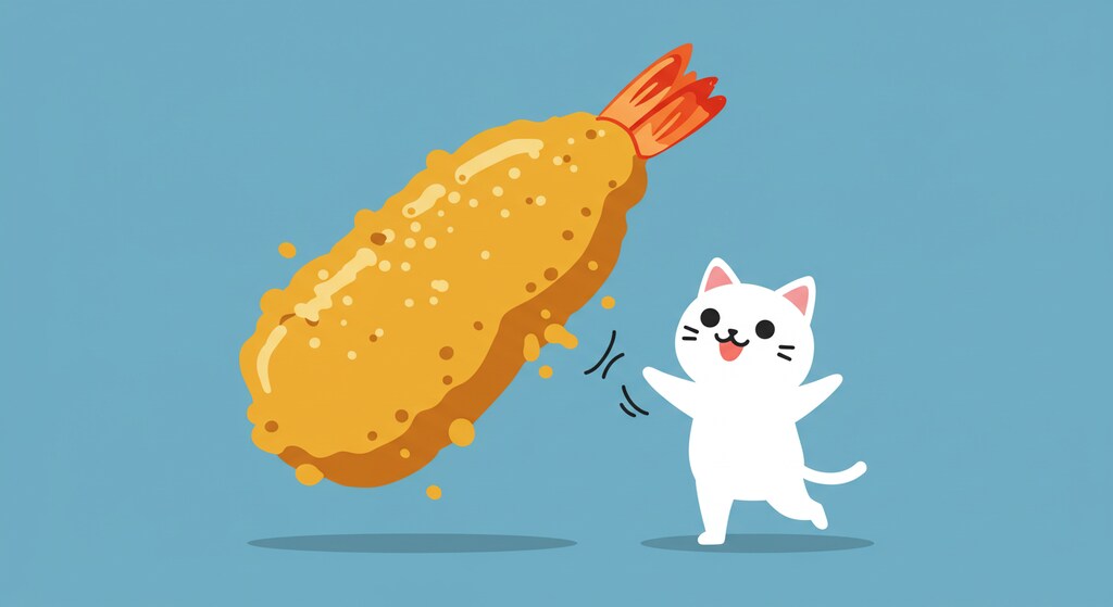 うるせえ、エビフライぶつけんぞ