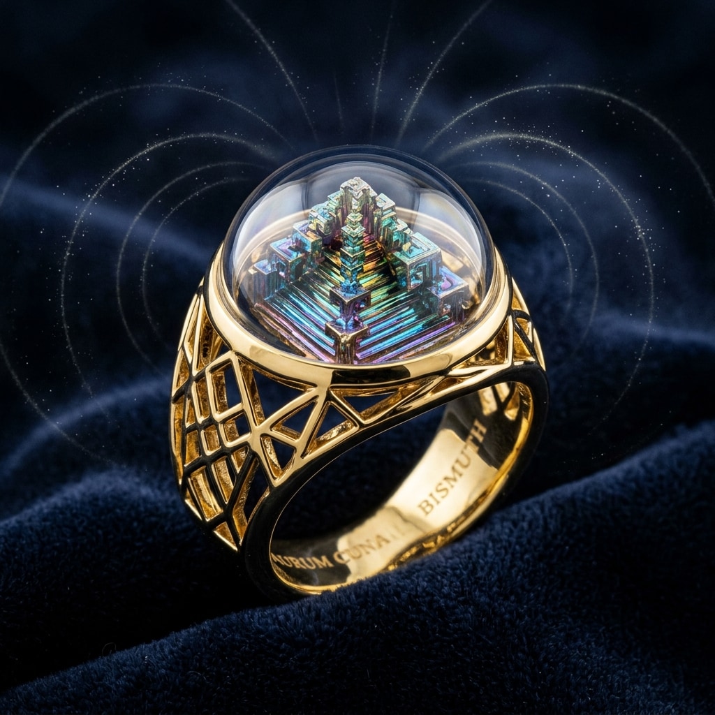 新しい結婚指輪の形　ビスマスと夫婦の関係：QSLの流動美 | の人気AIイラスト・グラビア