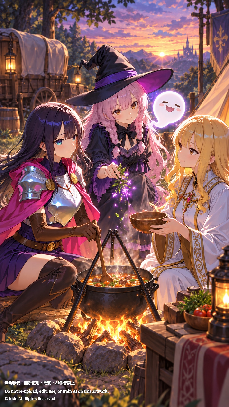 🔥 美月さんたち、焚き火を囲んで | の人気AIイラスト・グラビア