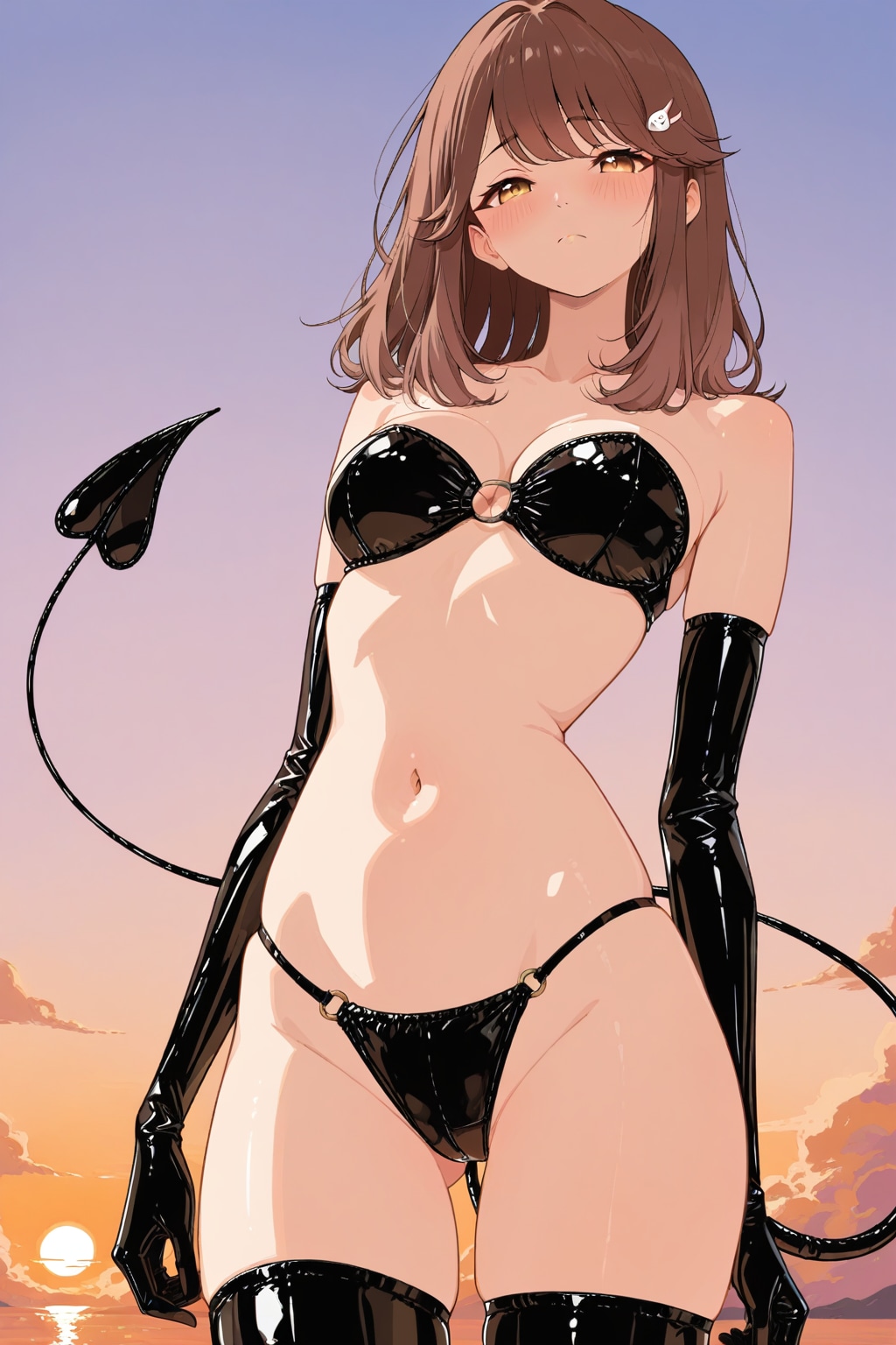 サキュバス衣装の心実(ちちぷい版)