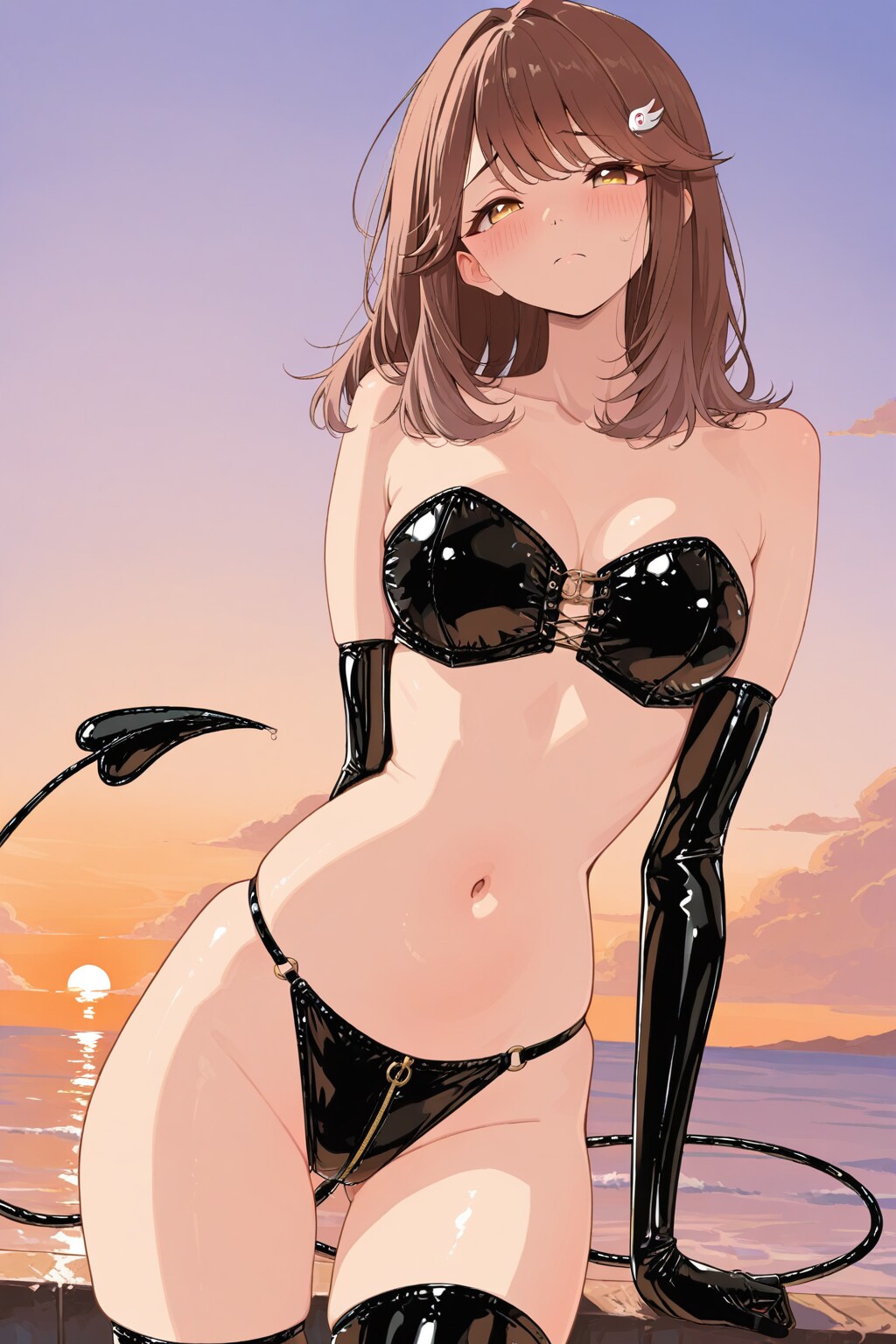 サキュバス衣装の心実(ちちぷい版)