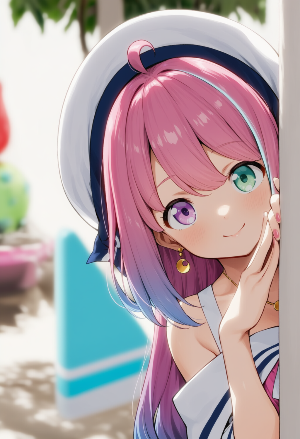 んなたんが物陰からジッと見つめているだけ