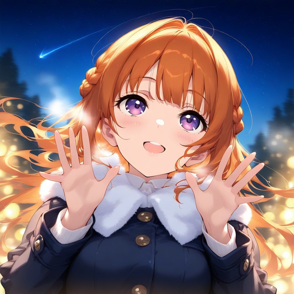 冬の夜空を見上げる☆ | の人気AIイラスト・グラビア