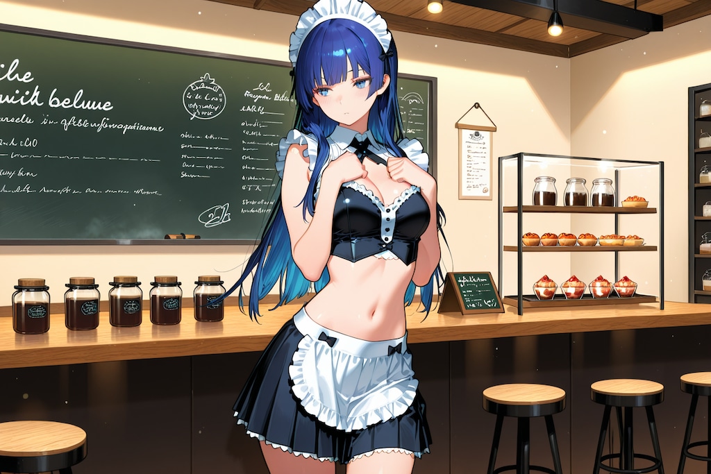 セクシーメイド衣装のラピスちゃん